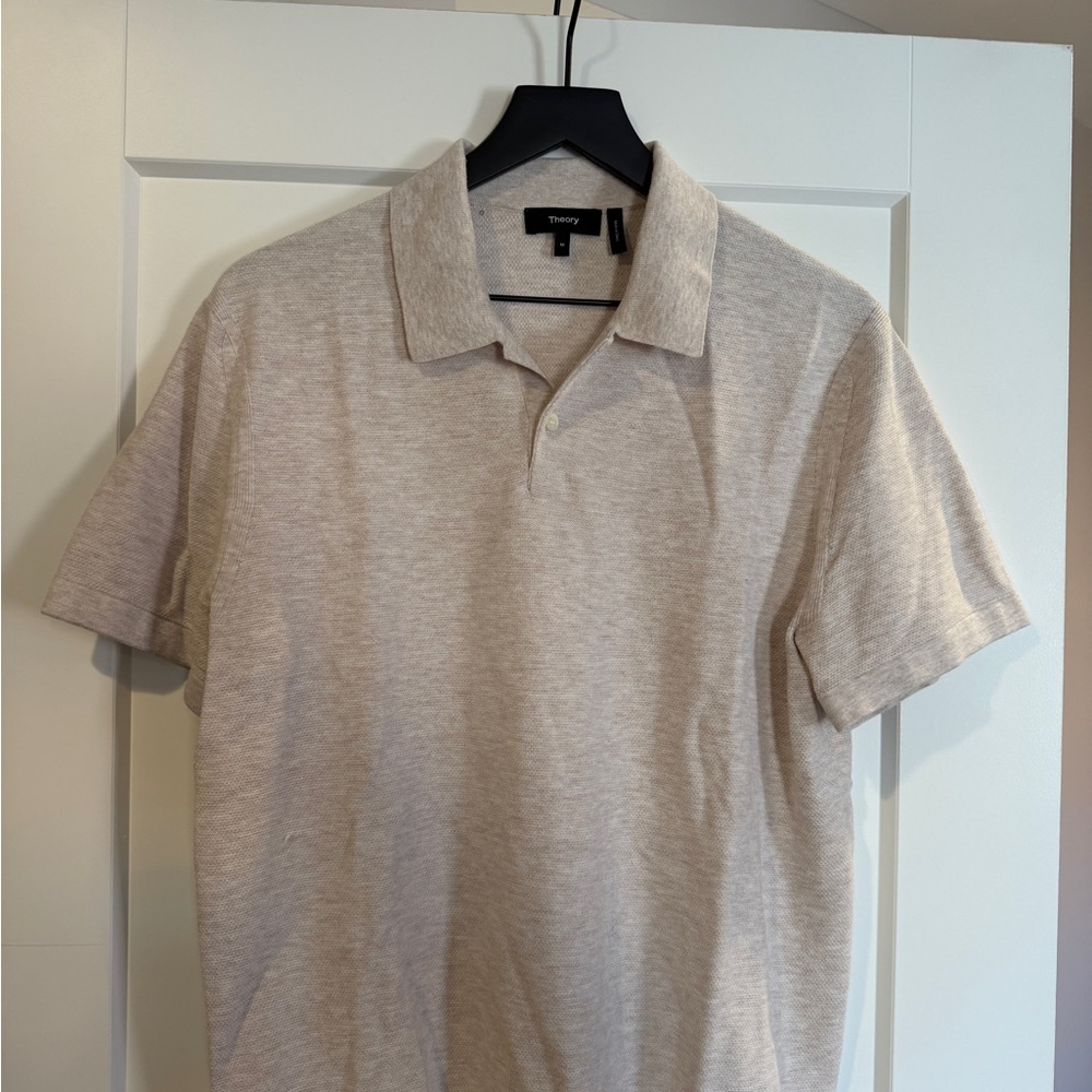 Theory Light Gray Polo Shirt